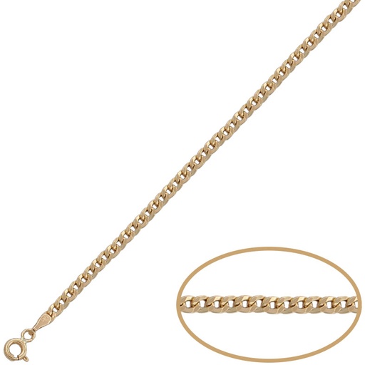 PULSERA ORO 18KL BARBADA HUECA - 3MM - AGOTADA TEMPORALMENTE