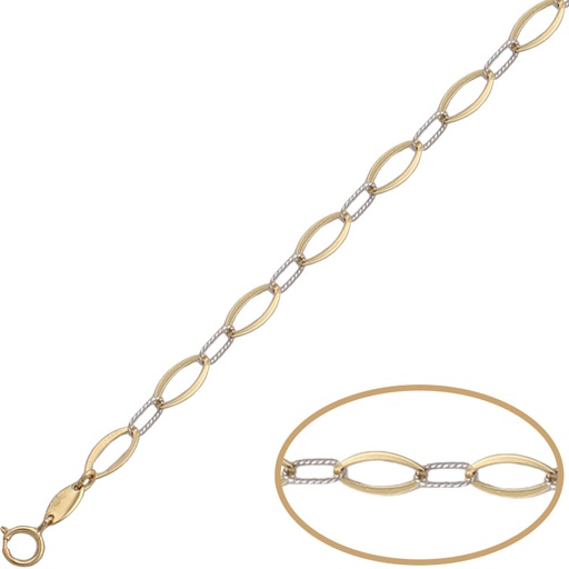 PULSERA ORO 18KL BICOLOR