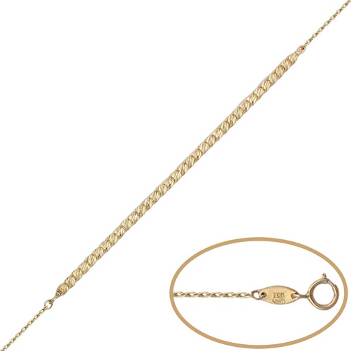 [PU1248] PULSERA ORO 18KL BOLAS TALLADAS