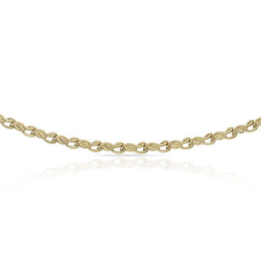 PULSERA ORO 18KL BICOLOR TROQUELADA