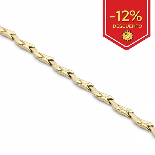 [PU1619] PULSERA TROQUELADA ORO 18KL