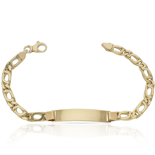 [PU1741] PULSERA ORO 18KL HUECA PLACA
