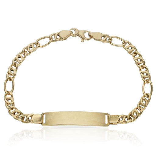 [PU1748] PULSERA ORO 18KL HUECA PLACA