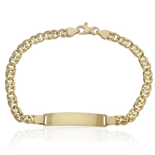 [PU1750] PULSERA ORO 18KL HUECO PLACA