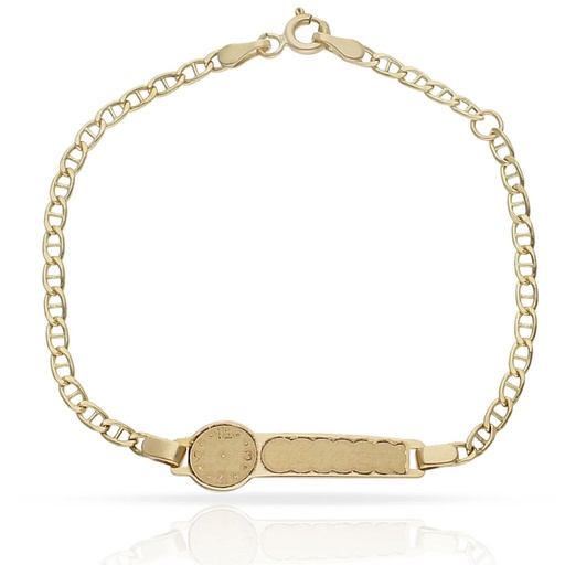 [PU217] PULSERA ORO 18KL RELOJ ANCLA