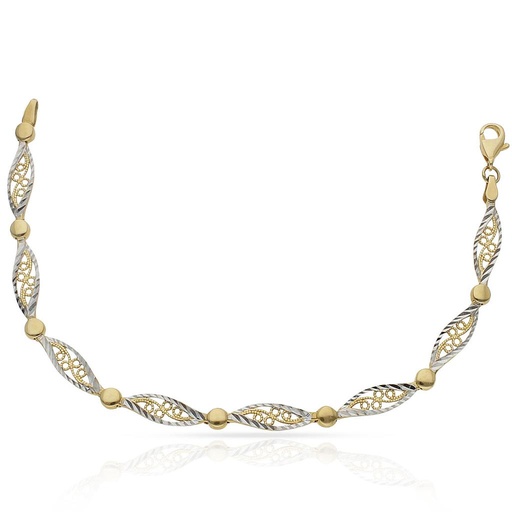 PULSERA ORO 18KL BICOLOR