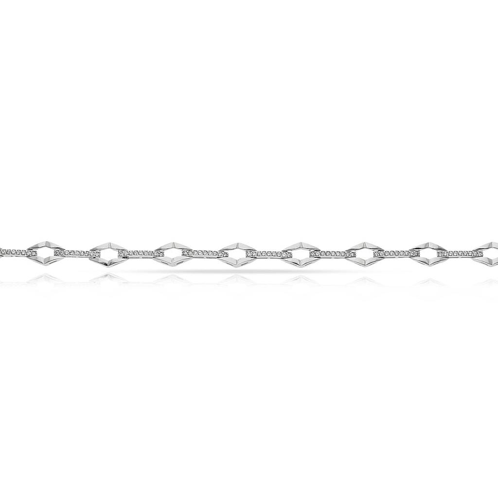 PULSERA ORO BLANCO 18KL CIRCONITAS