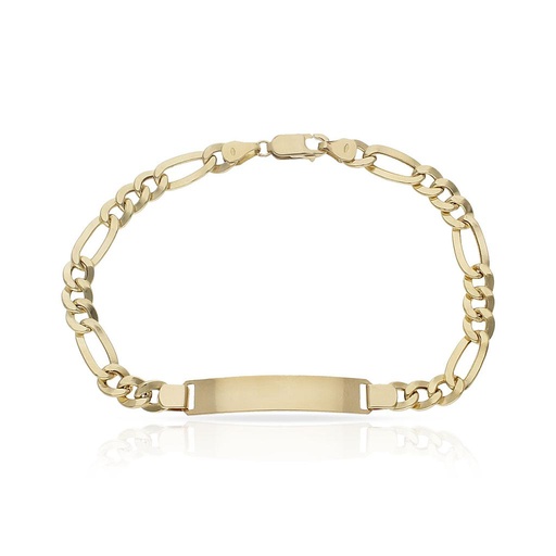 [PU493] PULSERA ORO 18KL 3x1 CON PLACA
