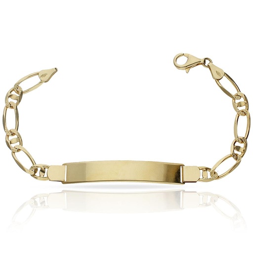 [PU495] PULSERA ORO 18KL FUNDIDA PLACA