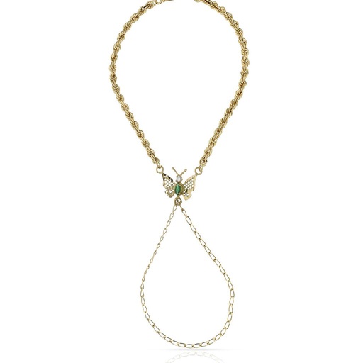 [PU544] PULSERA ORO 18KL DEDO MARIPOSA