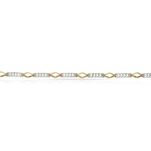 [PU641] PULSERA ORO 18KL BICOLOR