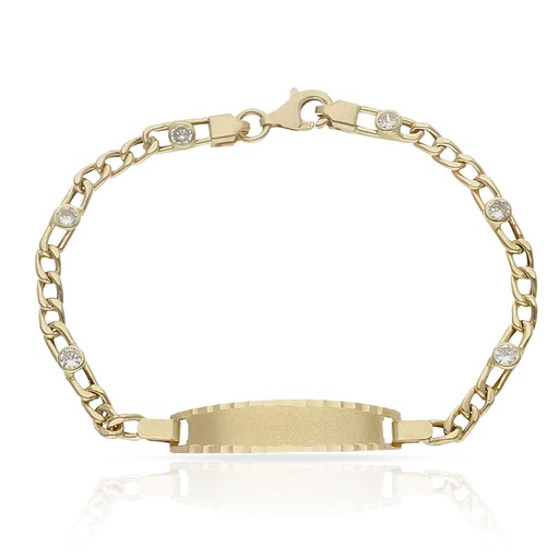 [PU678] PULSERA ORO 18KL 3x1 CIRCONITAS
