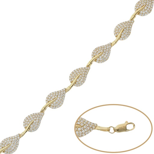 [PU779] PULSERA ORO 18KL CIRCONITAS