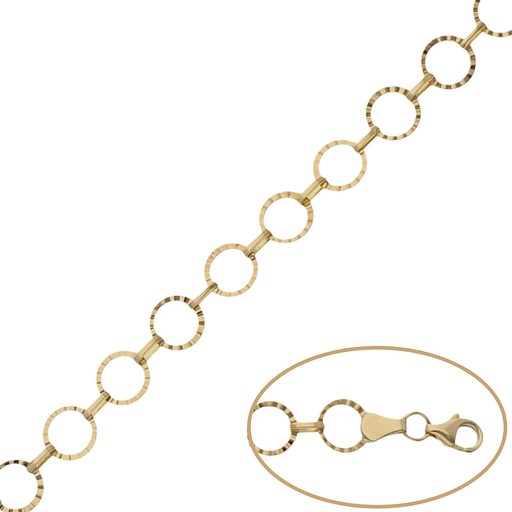 [PU831] PULSERA ORO 18KL TROQUELADA CIRCULOS