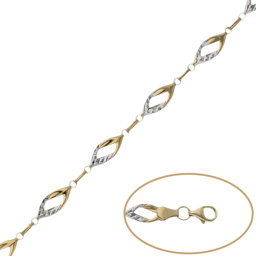 [PU834] PULSERA ORO 18KL BICOLOR