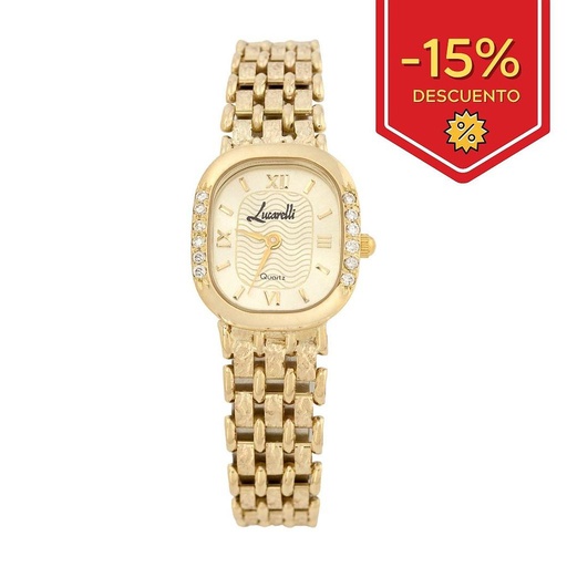 [R323] RELOJ ORO 18KL SEÑORA LUCARELLI DIAMANTES