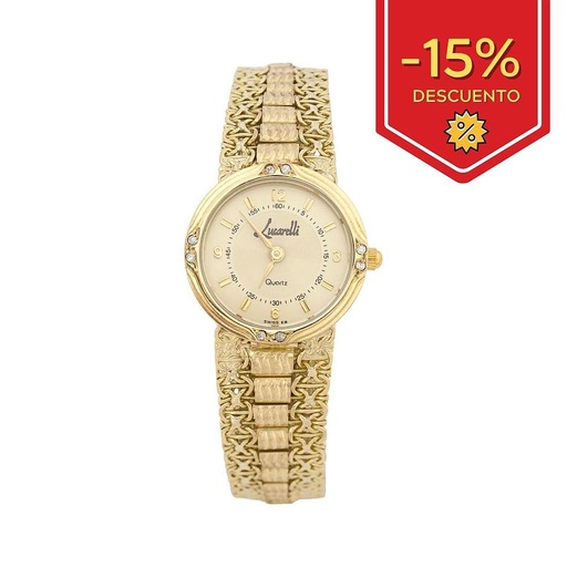 [R405] RELOJ ORO 18KL SEÑORA LUCARELLI DIAMANTES