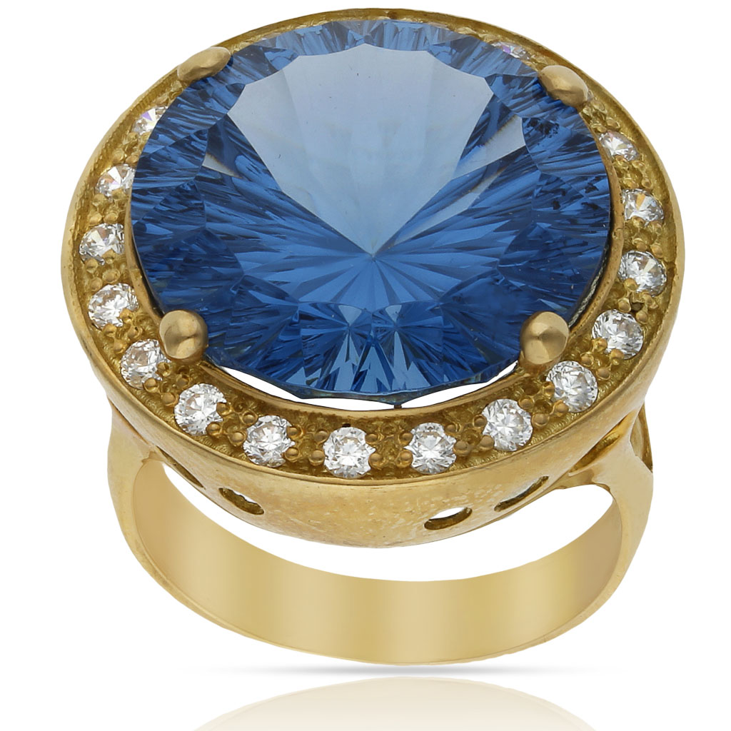 SORTIJA ORO 18KL - PIEDRA AZUL