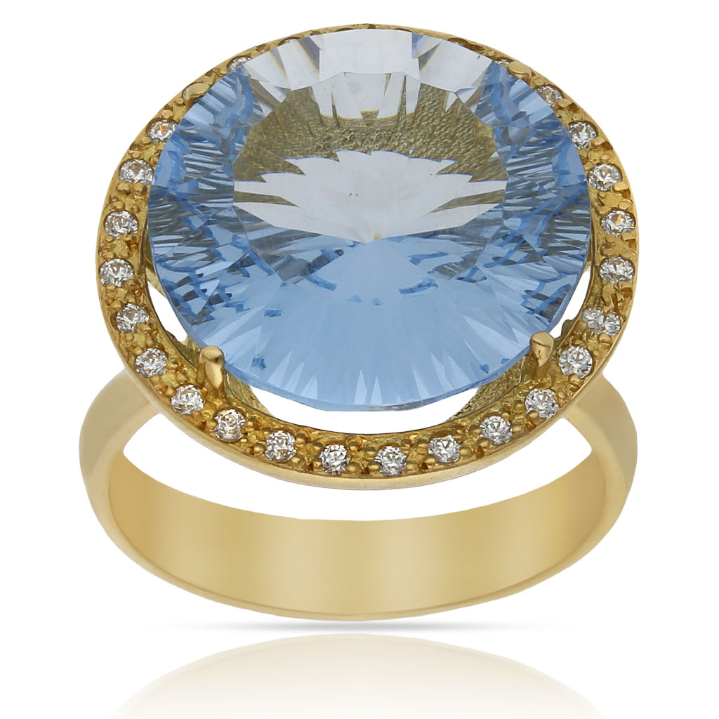 SORTIJA ORO 18KL - PIEDRA AZUL