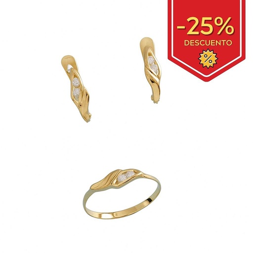 [S779] SORTIJA BEBE ORO 18KL BEBE CIRCONITAS