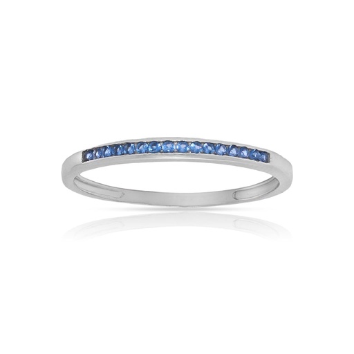 SORTIJA ORO BLANCO 18KL - COLOR AZUL
