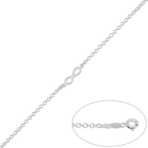 [AG108] PULSERA PLATA 925MM INFINITO