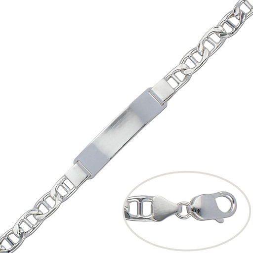 [AG121] PULSERA PLACA PLATA 925MM