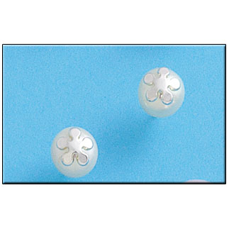 [AG1219] PENDIENTE PLATA 925MM FLOR PERLA