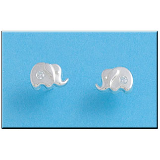 [AG1243] PENDIENTE PLATA 925MM ELEFANTE GRANDE