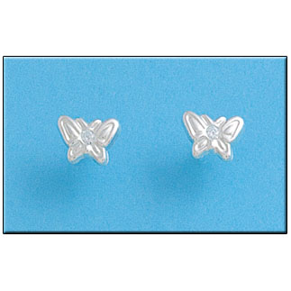 [AG1250] PENDIENTE PLATA 925MM MARIPOSA