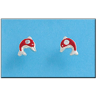 [AG1255] PENDIENTE PLATA 925MM DELFIN GRANDE