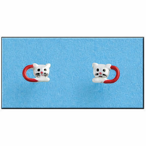 [AG1282] PENDIENTES PLATA 925MM GATO