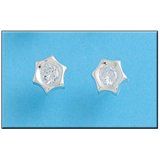 [AG1302] PENDIENTE PLATA 925MM ESTRELLA GRANDE - 9MM