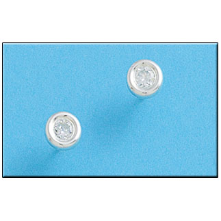 [AG1309] PENDIENTE PLATA 925MM REDONDO MEDIANO