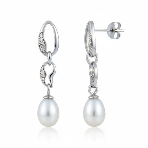 [AG1359] PENDIENTES PLATA 925MM PERLA CULTIVADA