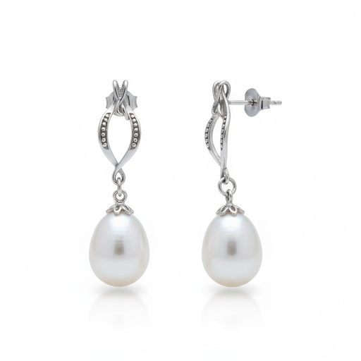 [AG1367] PENDIENTES PLATA 925MM PERLA CULTIVADA