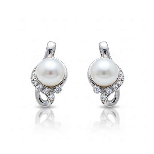 [AG1378] PENDIENTES PERLAS CULTIVADAS PLATA 925MM