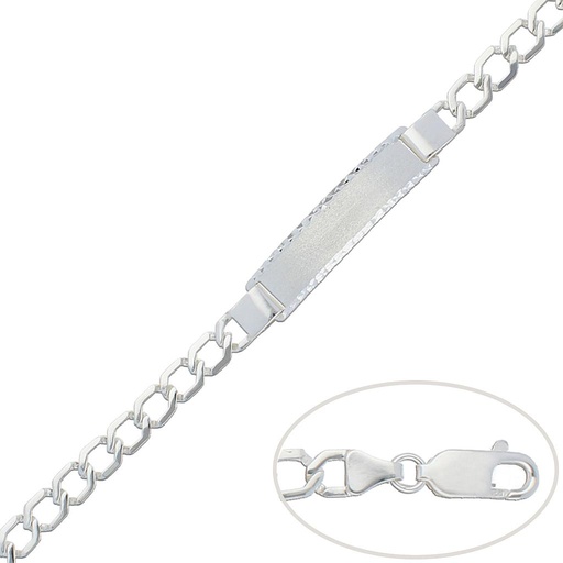 [AG139] PULSERA CON PLACA PLATA 925MM - 7MM