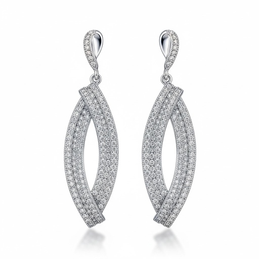 [AG1392] PENDIENTES PLATA 925MM CIRCONITAS