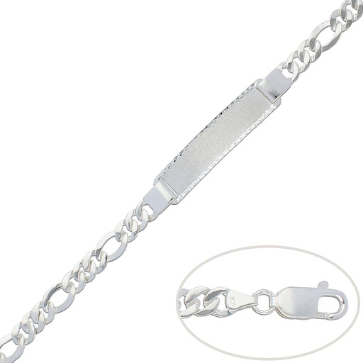 [AG140] PULSERA CON PLACA PLATA 925MM - 7MM