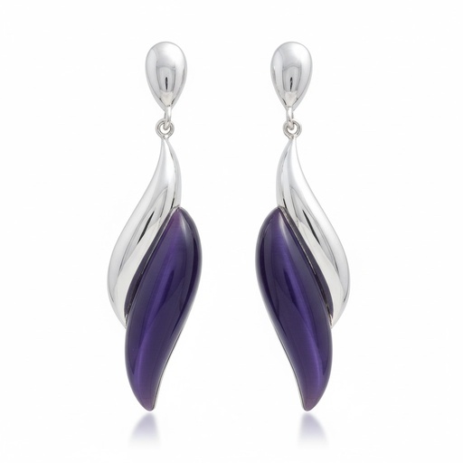 [AG1417] PENDIENTES PLATA 925MM OJO DE GATO