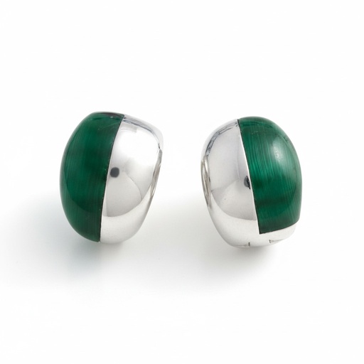 [AG1422] PENDIENTES PLATA 925MM OJO DE GATO VERDE