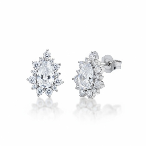 [AG1457] PENDIENTES PLATA 925MM LAGRIMA