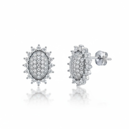 [AG1468] PENDIENTES PLATA 925MM OVALADO