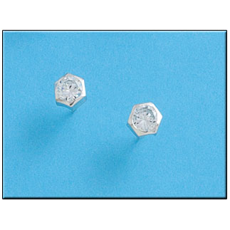 [AG1483] PENDIENTE PLATA 925MM HEGONAL CIRCONITA