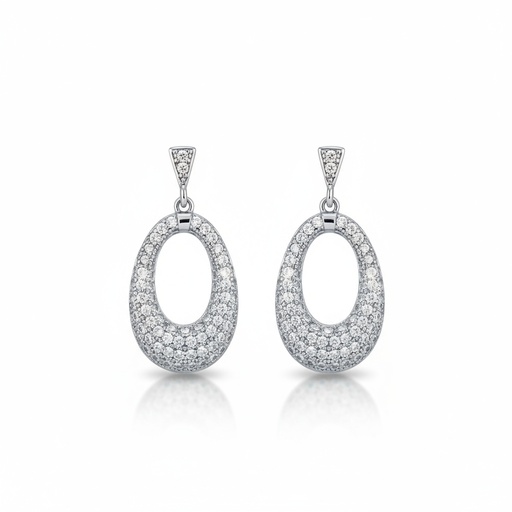 [AG1546] PENDIENTES PLATA 925MM CIRCONITAS