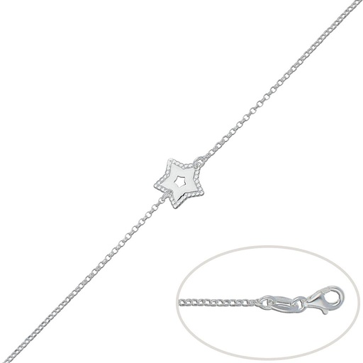 [AG156] PULSERA PLATA 925MM ESTRELLA