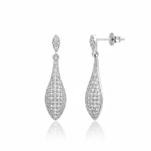 [AG1566] PENDIENTES PLATA 925MM CIRCONITAS