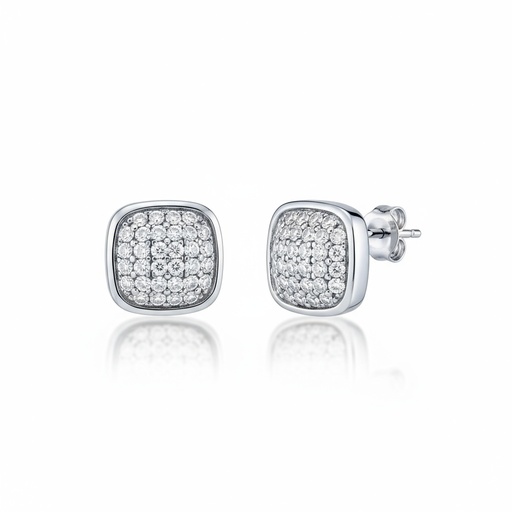 [AG1570] PENDIENTES CUADRADO PLATA 925MM