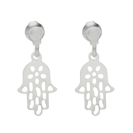 [AG1599] PENDIENTES PLATA 925MM MANO DE FATIMA - 9x19MM